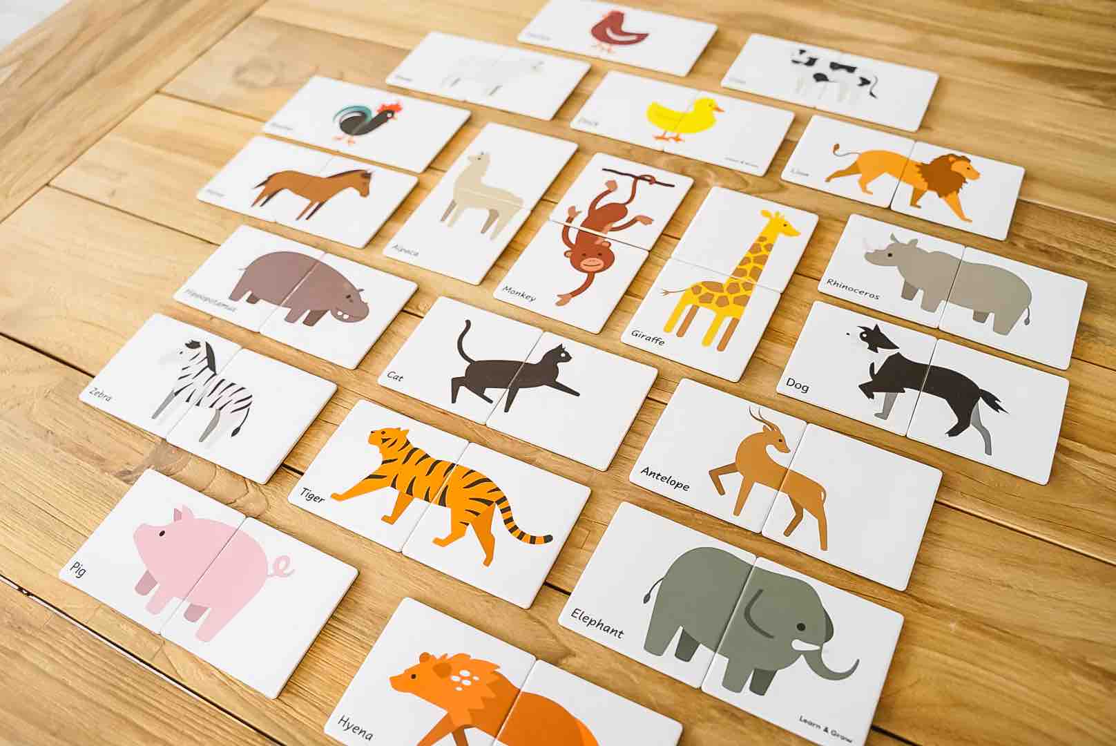 Learn & Grow Magnetic Tile Topper - Duo Animal Puzzle Pack (40 Piece)