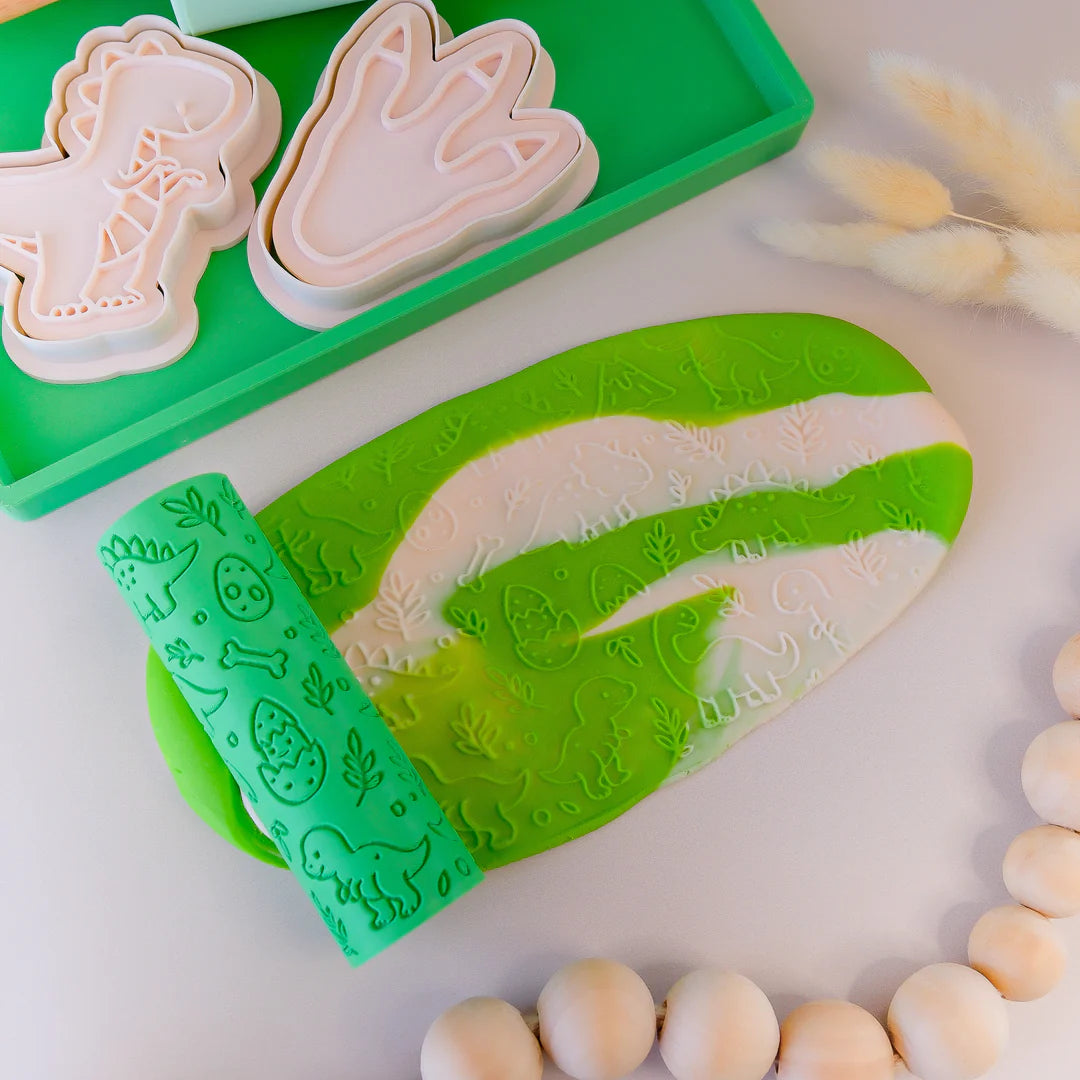Play Sense - Eco Textured Roller | Dinosaur | Green