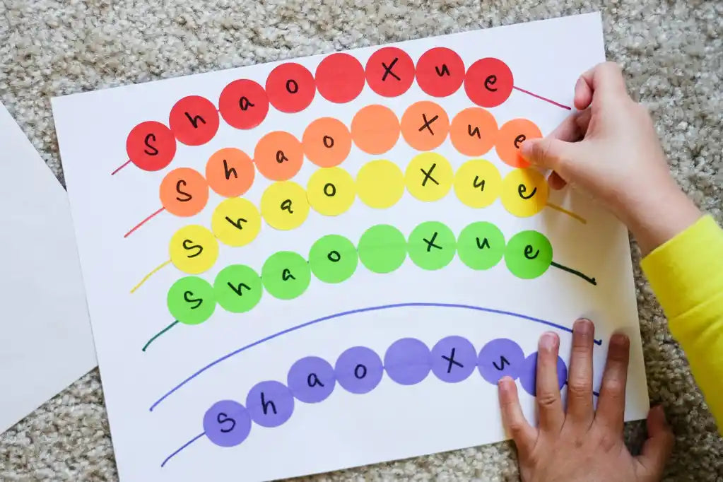 dot stickers activity letter recognition
