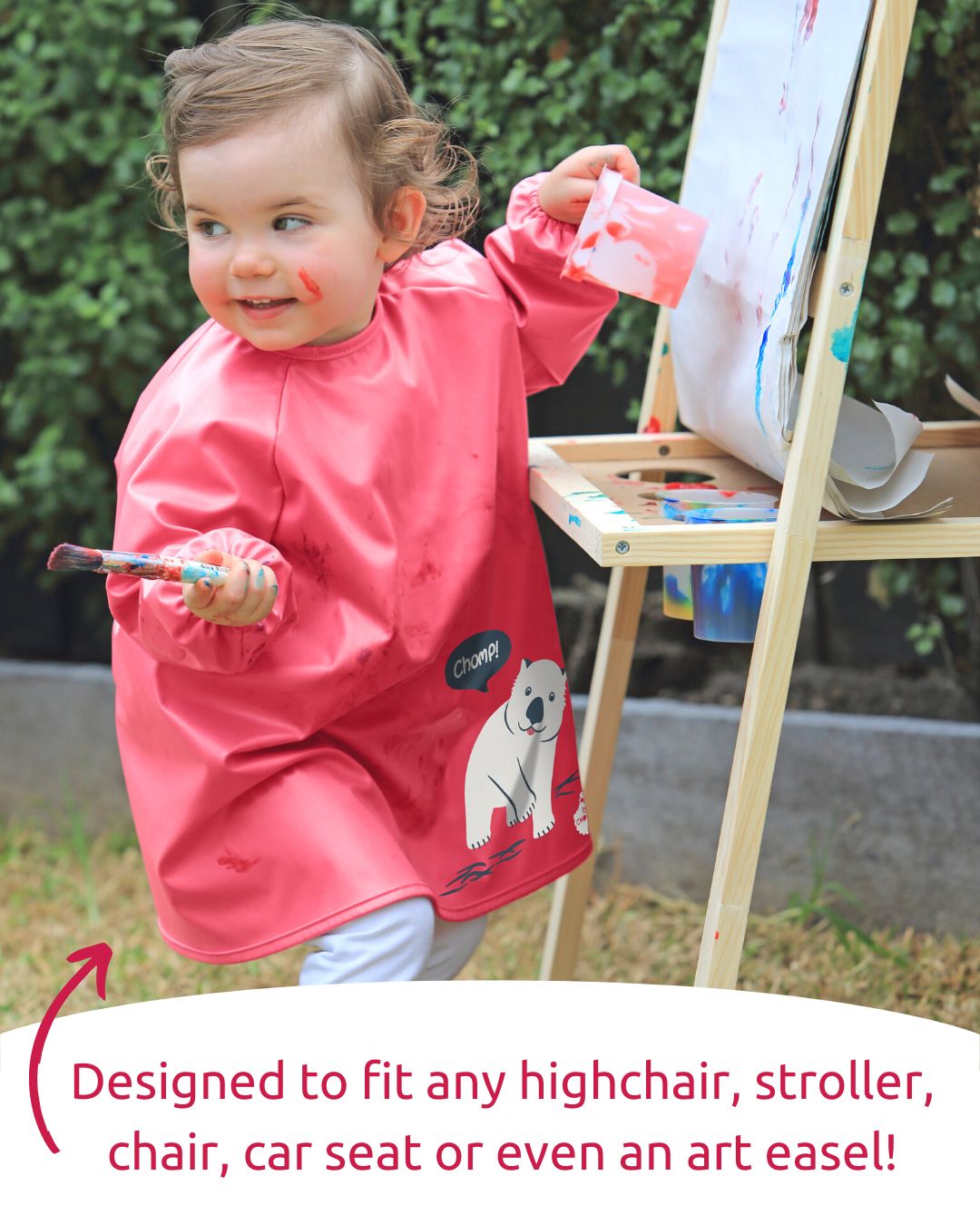 Little Chomps - Messy Mealtime (Toddler) Smock: 8mths to 2+yrs