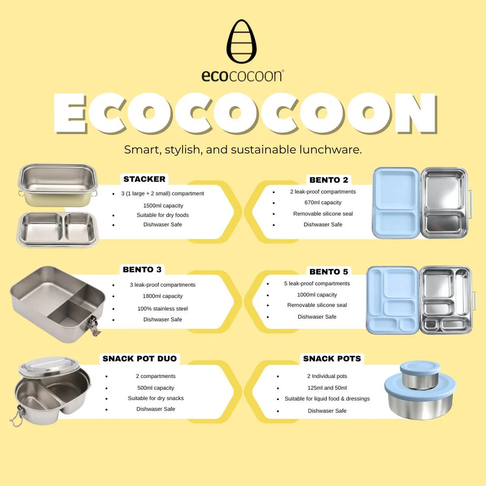 Ecococoon Classic Snack Pot Duo
