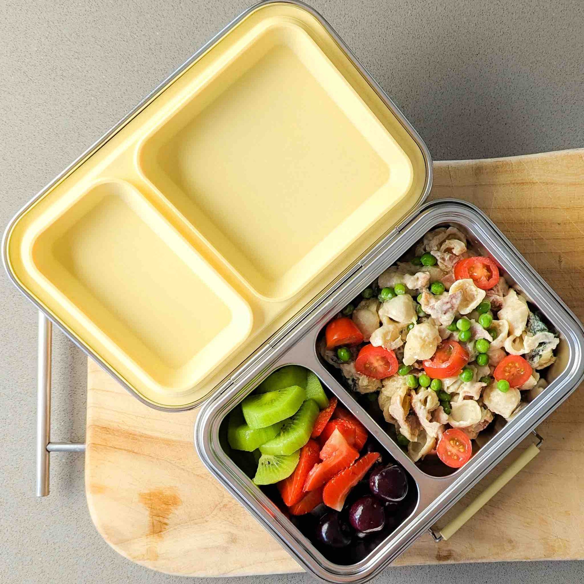 Ecococoon Bento Box 2 Stainless Steel - Leak Proof - Limoncello