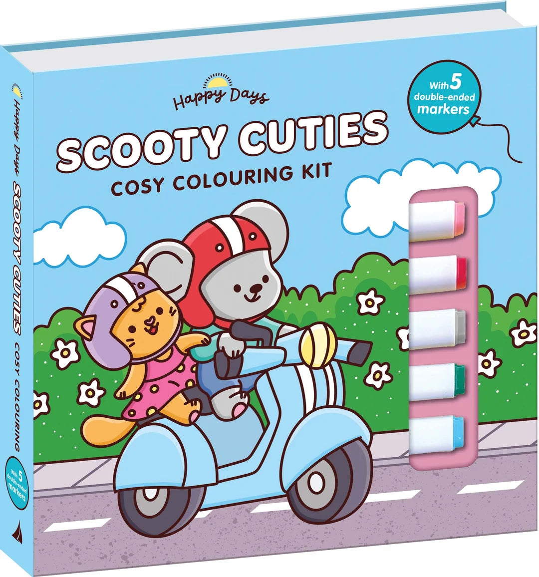 Book | Happy Days - Scooty Cuties Cosy Colouring Kit
