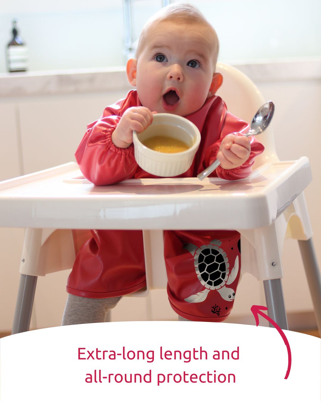 Little Chomps - Messy Mealtime (Toddler) Smock: 8mths to 2+yrs
