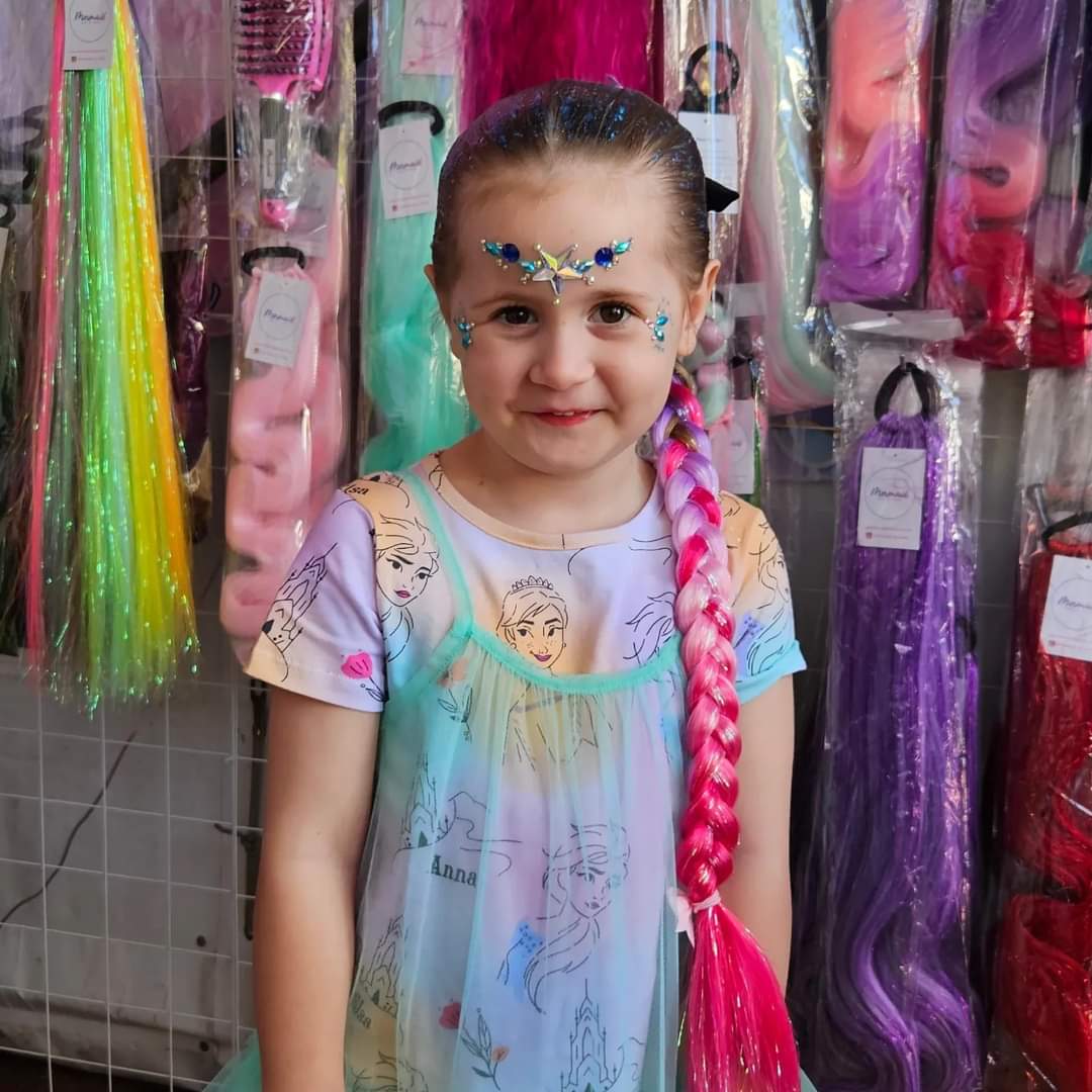 Mermaid Hair by Emma - Cherry Blossom with Tinsel