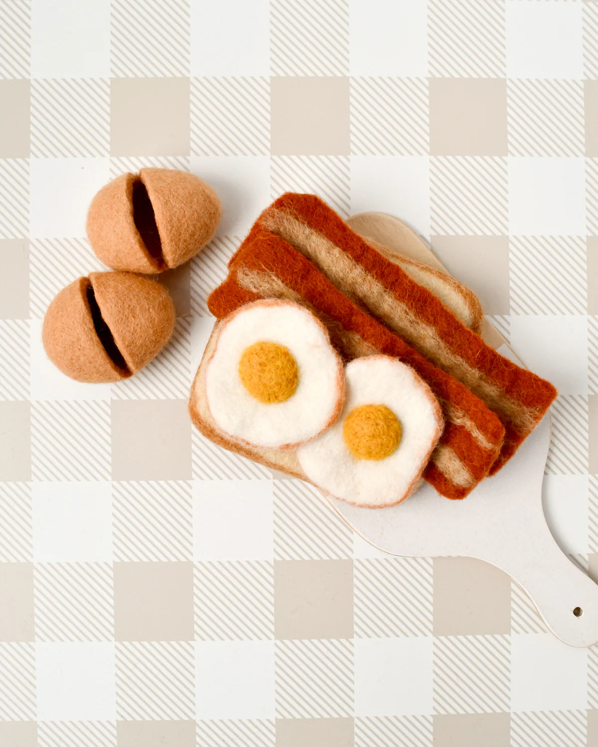 Tara Treasures - Felt Bacon and Eggs Breakfast Set