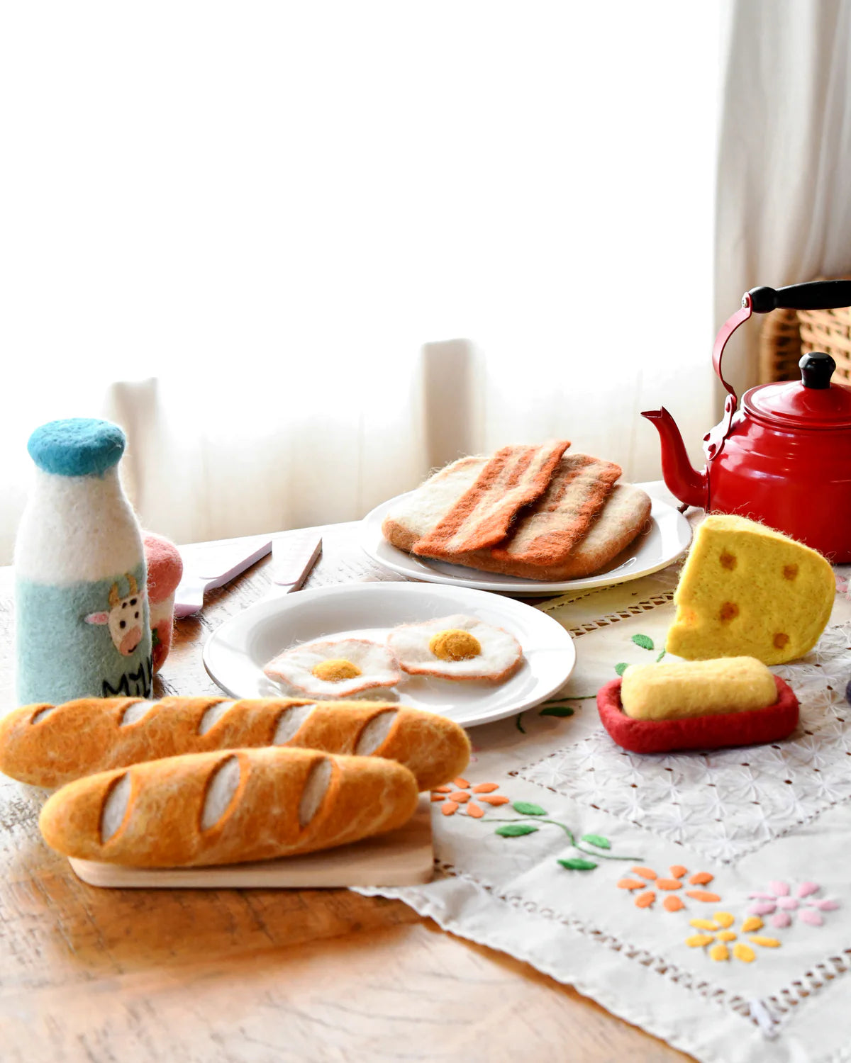 Tara Treasures - Felt Bacon and Eggs Breakfast Set