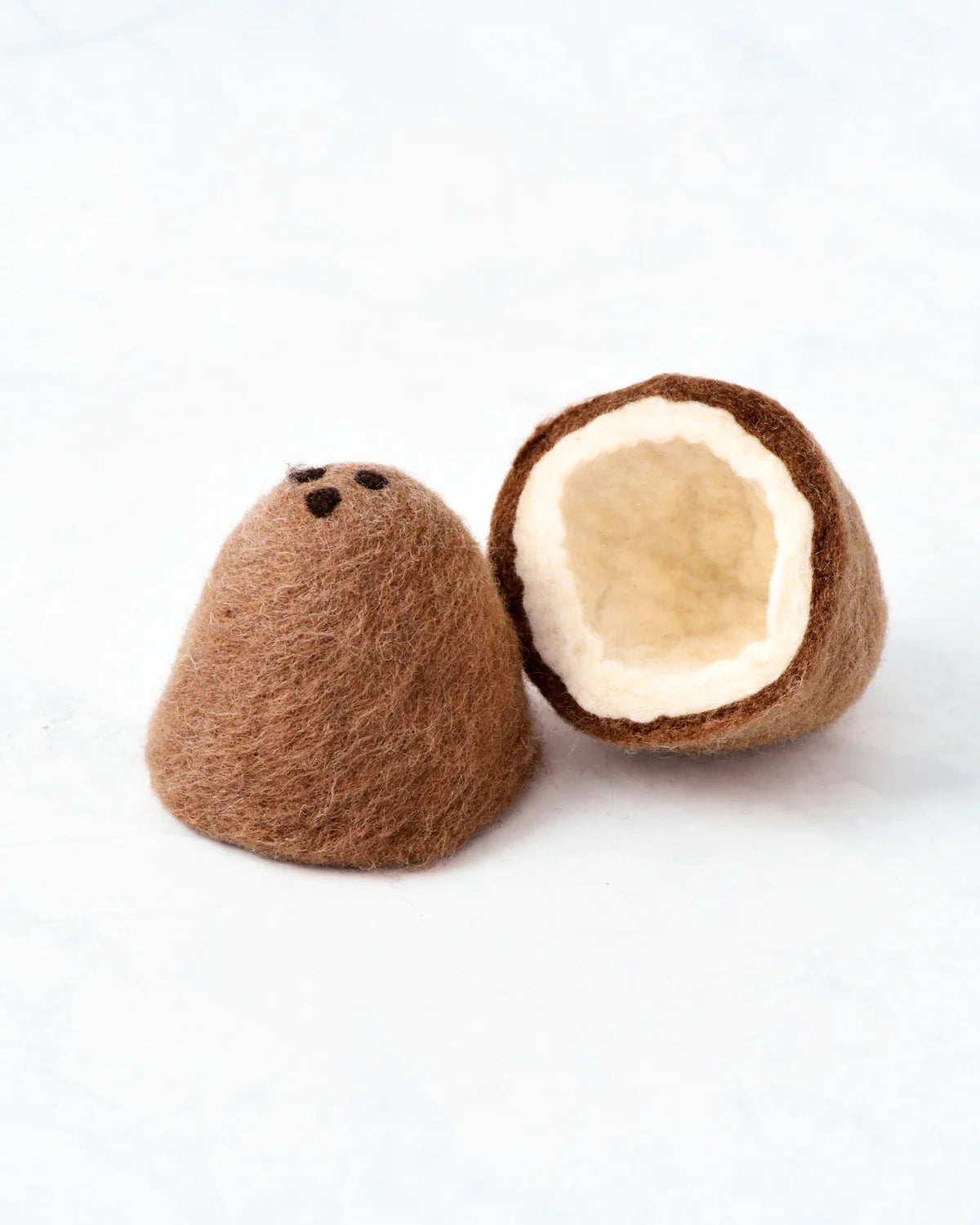 Tara Treasures - Felt Coconut (2 Halves)
