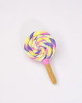 Tara Treasures - Felt Colourful Purple, Pink and Yellow Swirls Lollipop