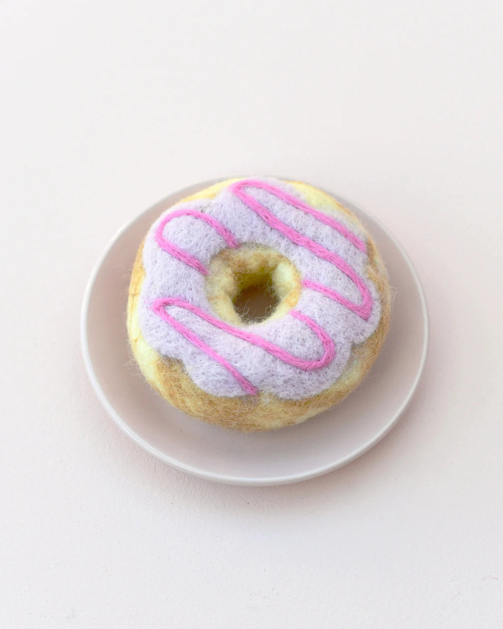 Tara Treasures - Felt Doughnut (Donut) with Pastel Frosting and Pink Drizzle