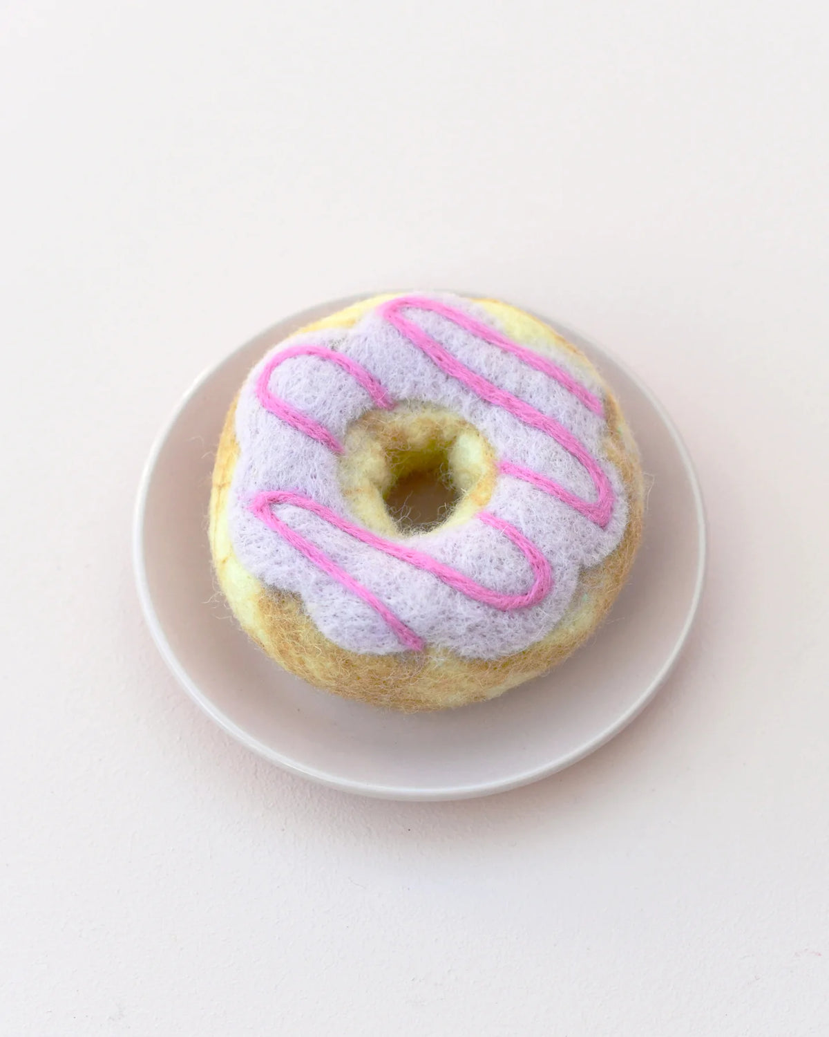 Tara Treasures - Felt Doughnut (Donut) with Pastel Frosting and Pink Drizzle