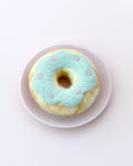Tara Treasures - Felt Doughnut (Donut) with Pastel Blue Frosting and Pink Dots