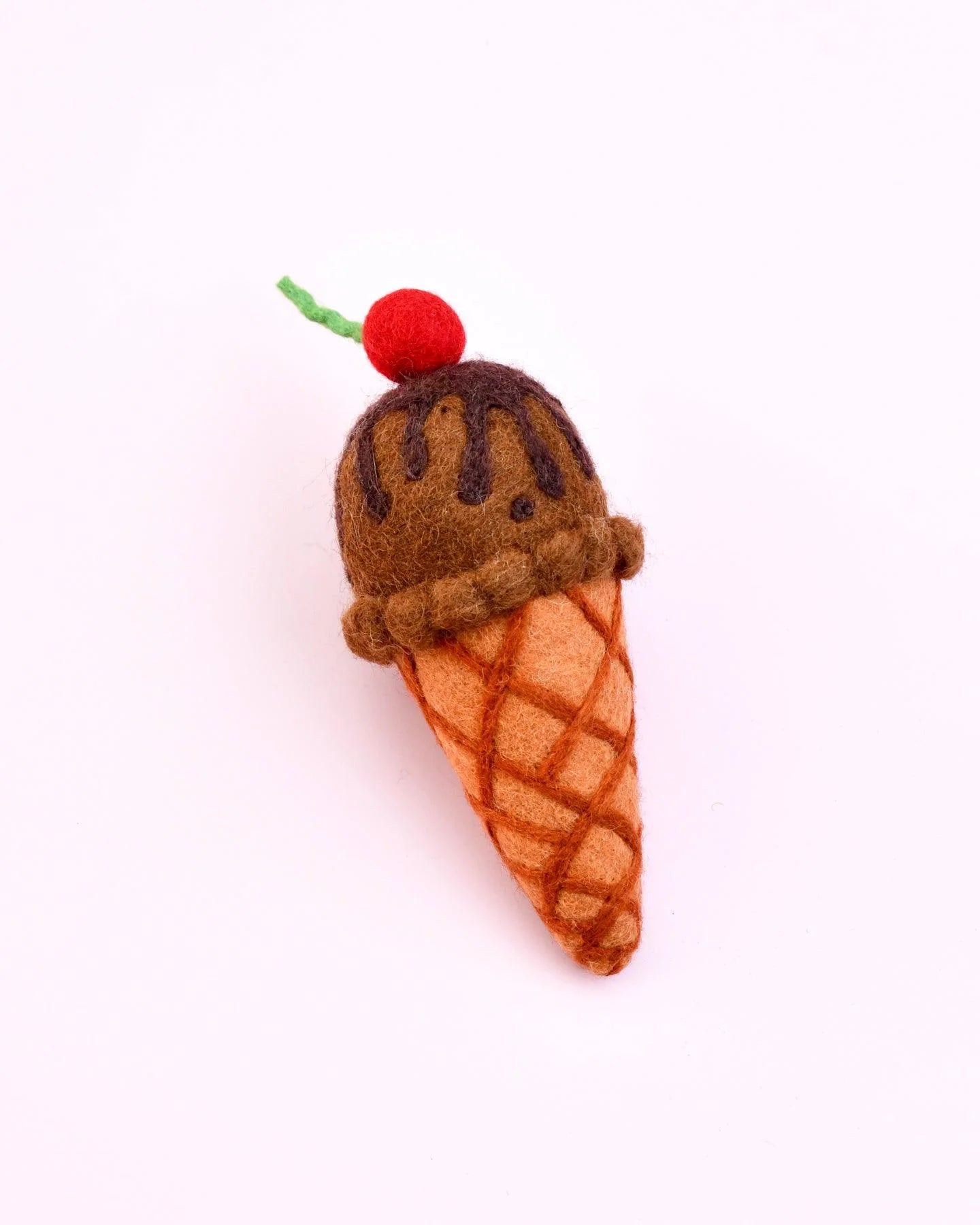 Tara Treasures - Felt Double Chocolate Ice Cream with Cherry
