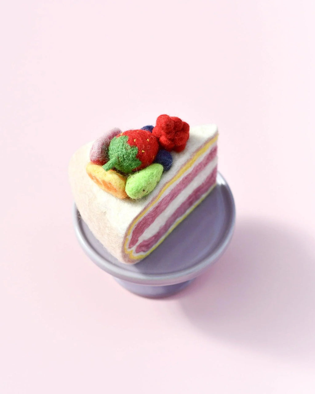Tara Treasures - Felt Fresh Fruit Torte Slice