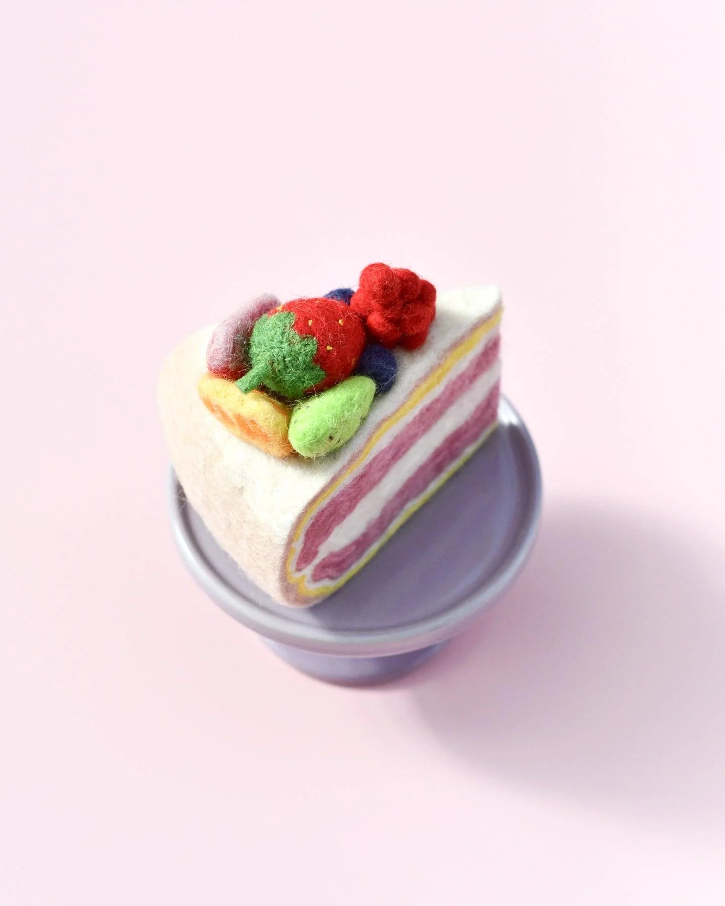 Tara Treasures - Felt Fresh Fruit Torte Slice
