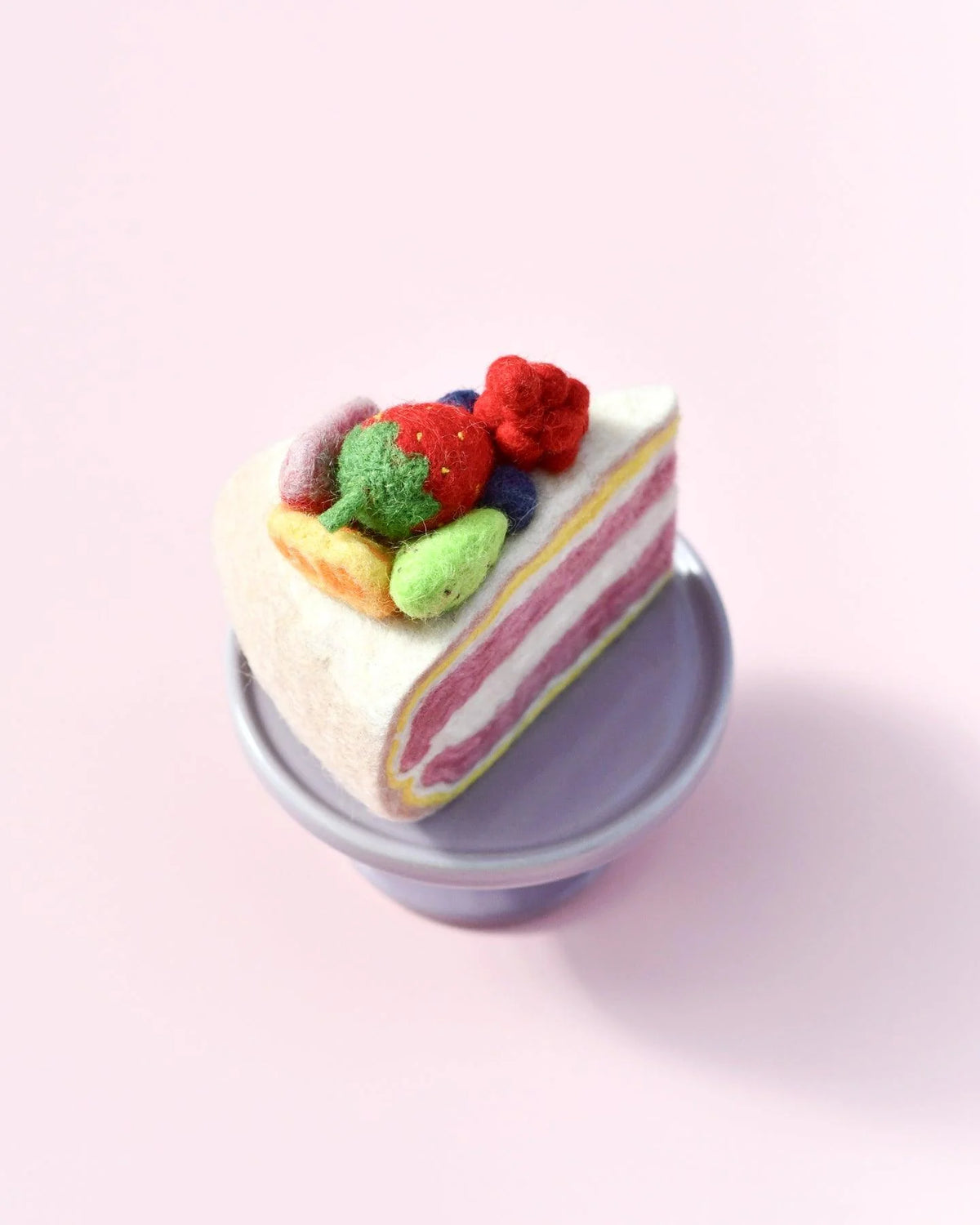 Tara Treasures - Felt Fresh Fruit Torte Slice