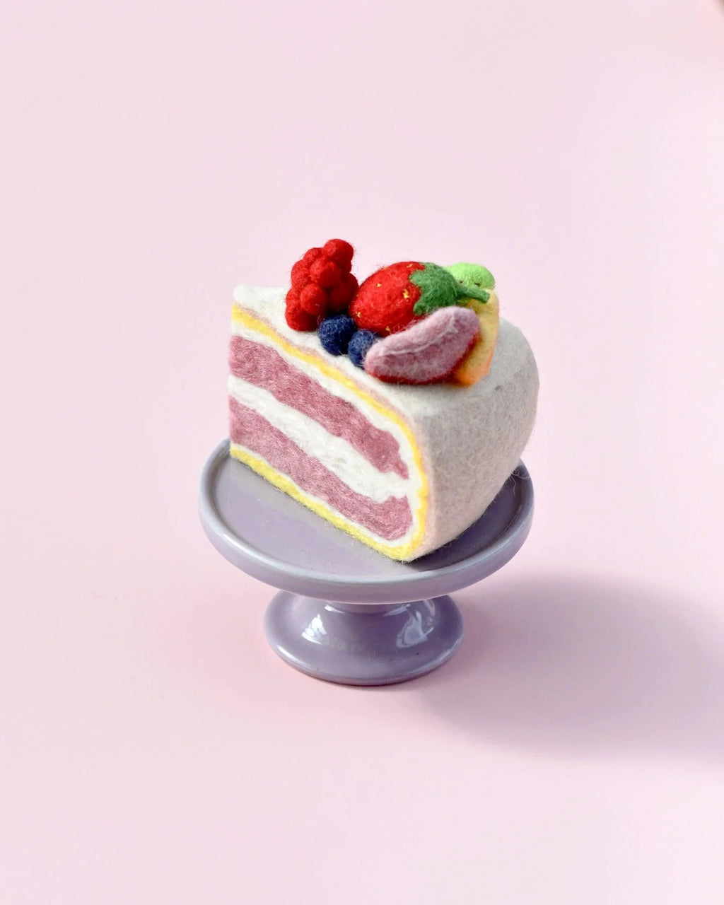 Tara Treasures - Felt Fresh Fruit Torte Slice