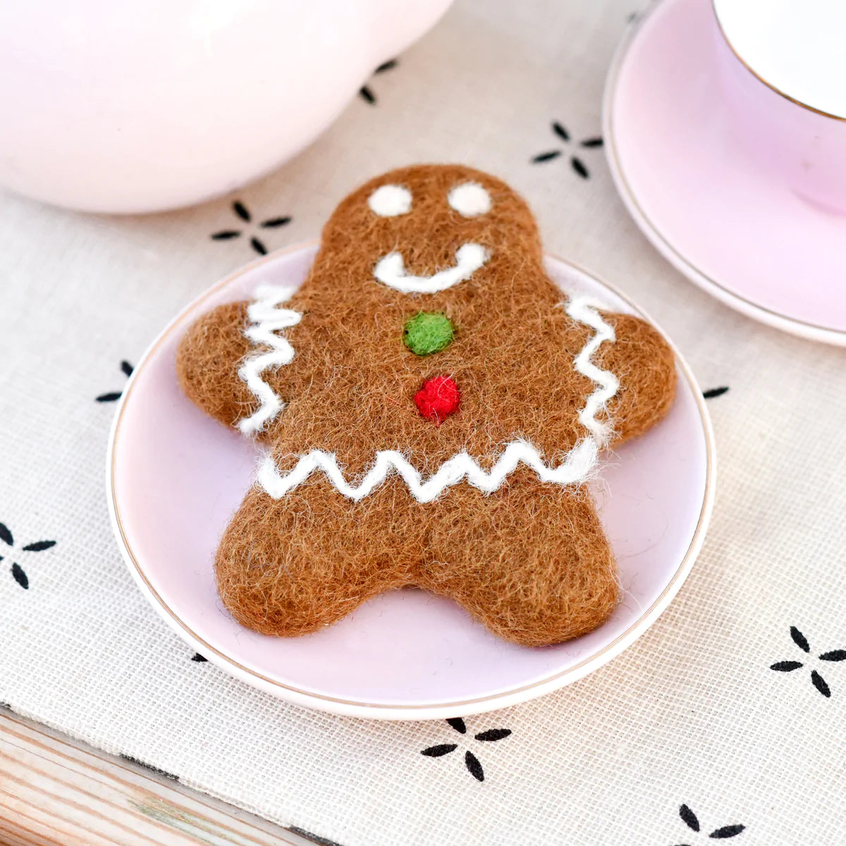 Tara Treasures - Felt Gingerbread Man Cookie