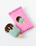 Tara Treasures - Felt Mint Ice Cream Popsicle Toy with Wrapper