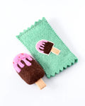 Tara Treasures - Felt Chocolate Ice Cream Popsicle Toy with Wrapper