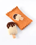 Tara Treasures - Felt Vanilla Ice Cream Popsicle Toy with Wrapper