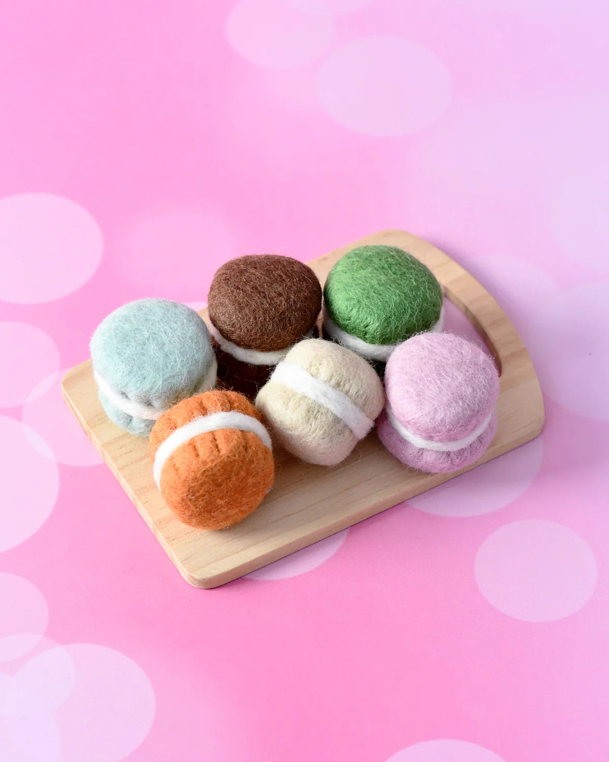 Tara Treasures - Felt Macarons A - Set of 6