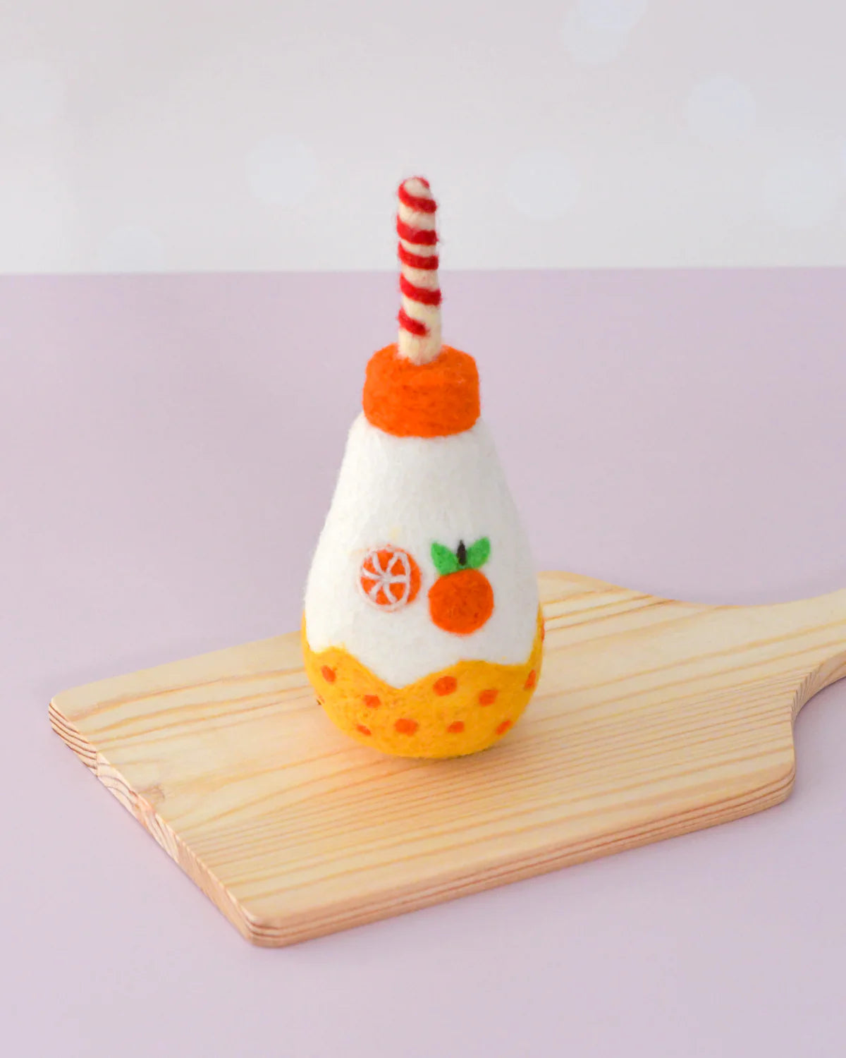 Tara Treasures - Felt Sparkling Orange Fruit Juice Bottle