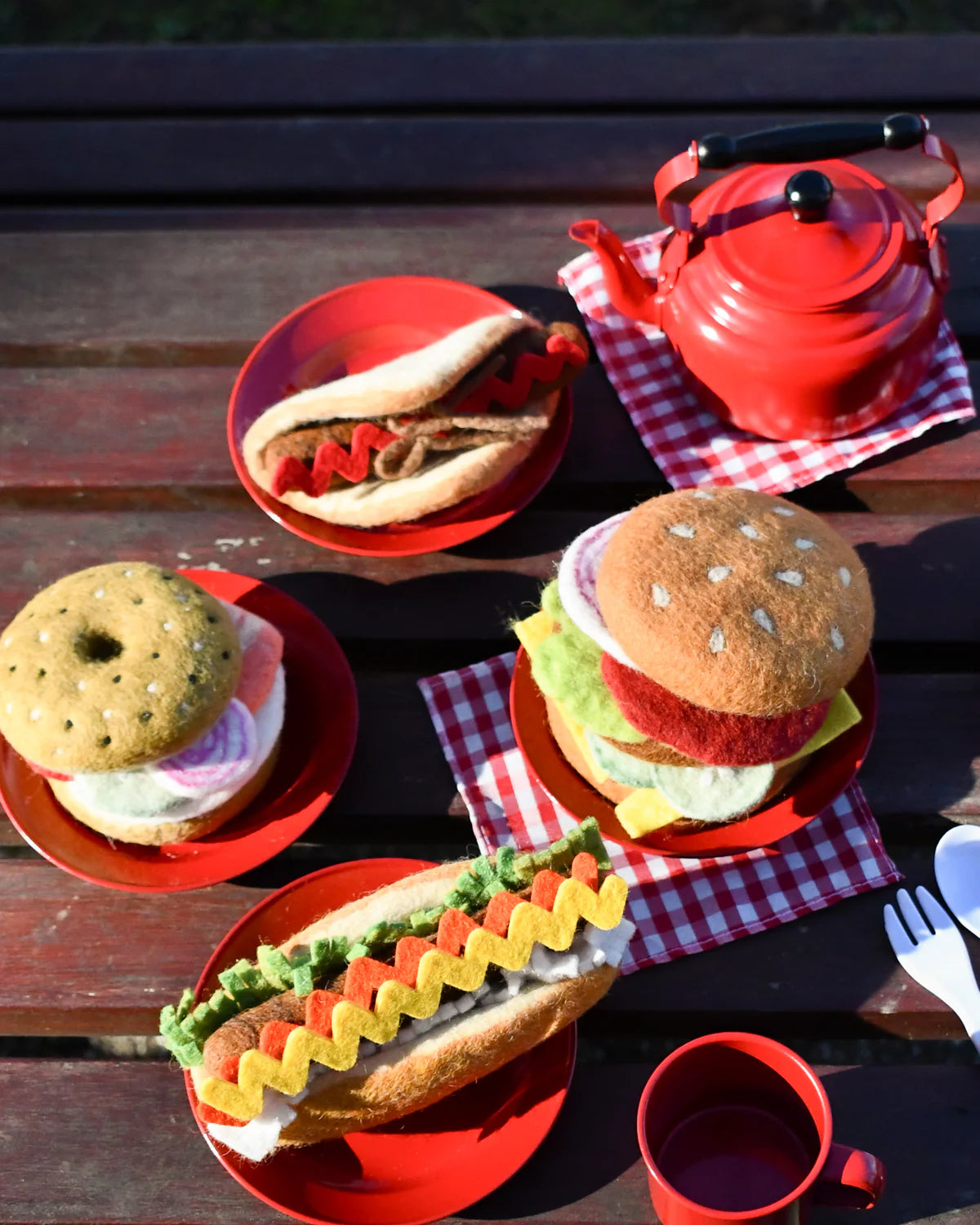 Tara Treasures - Felt Hot Dog Set
