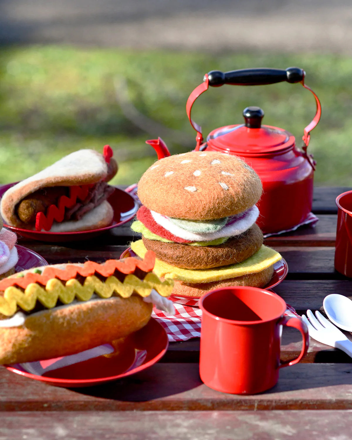 Tara Treasures - Felt Hot Dog Set