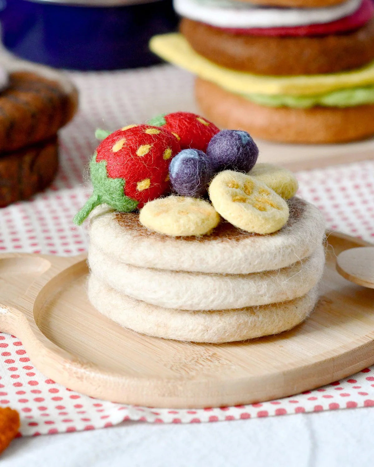 Tara Treasures - Felt Pancake Stack Play Food Set
