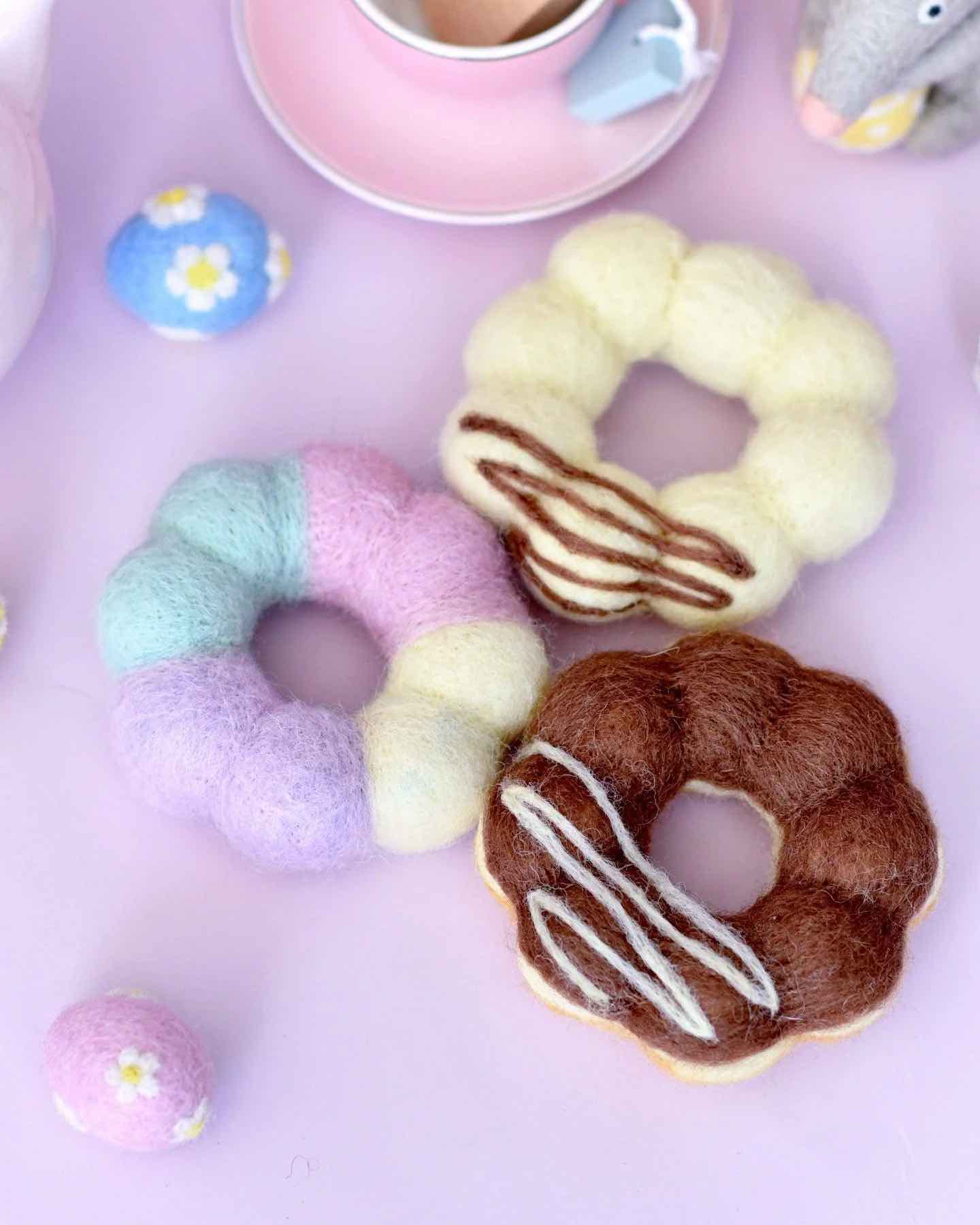 Tara Treasures - Felt Pon De Ring Mochi Donuts (Set of 3)