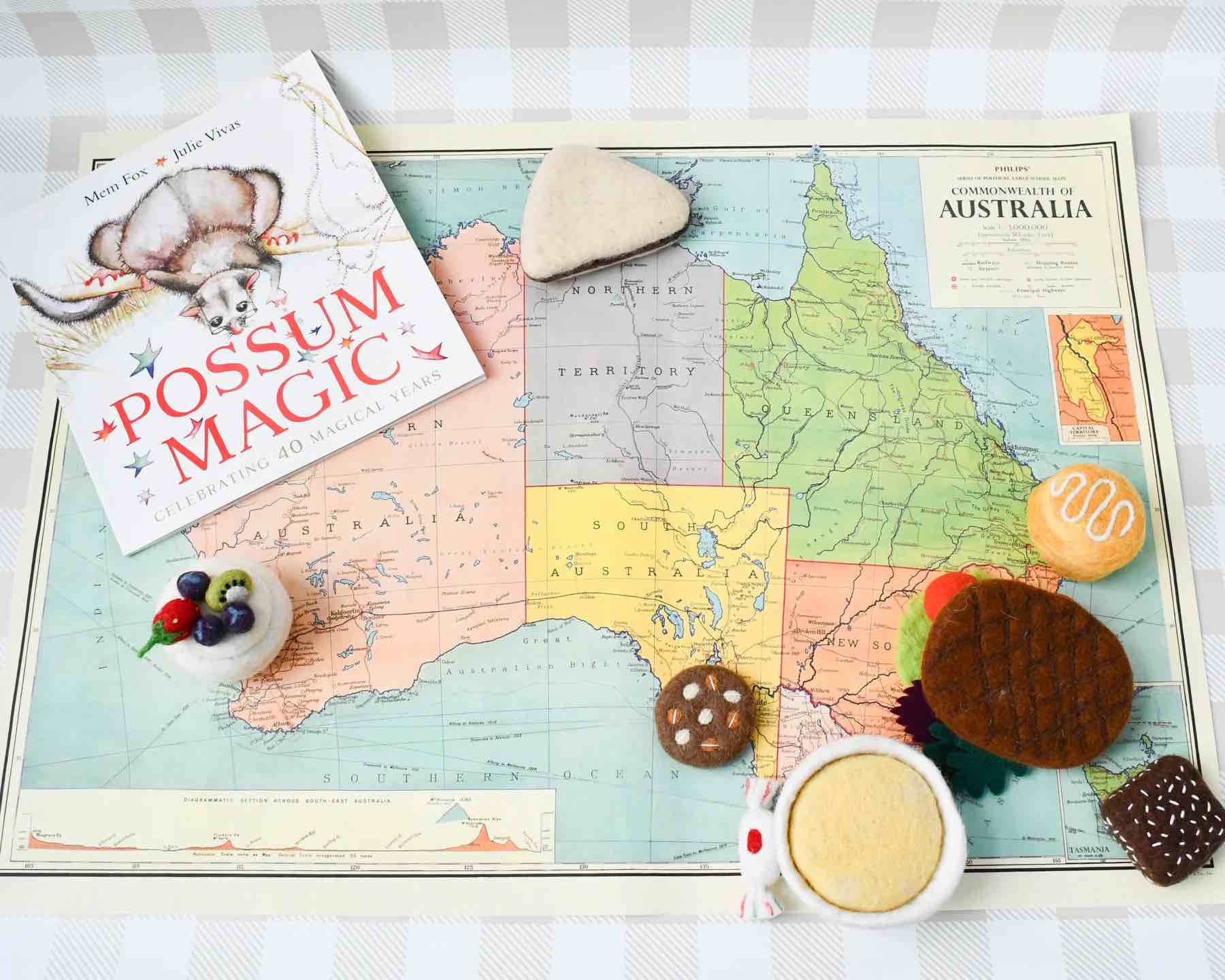Tara Treasures - Felt "Possum Magic" Australian Play Food Set