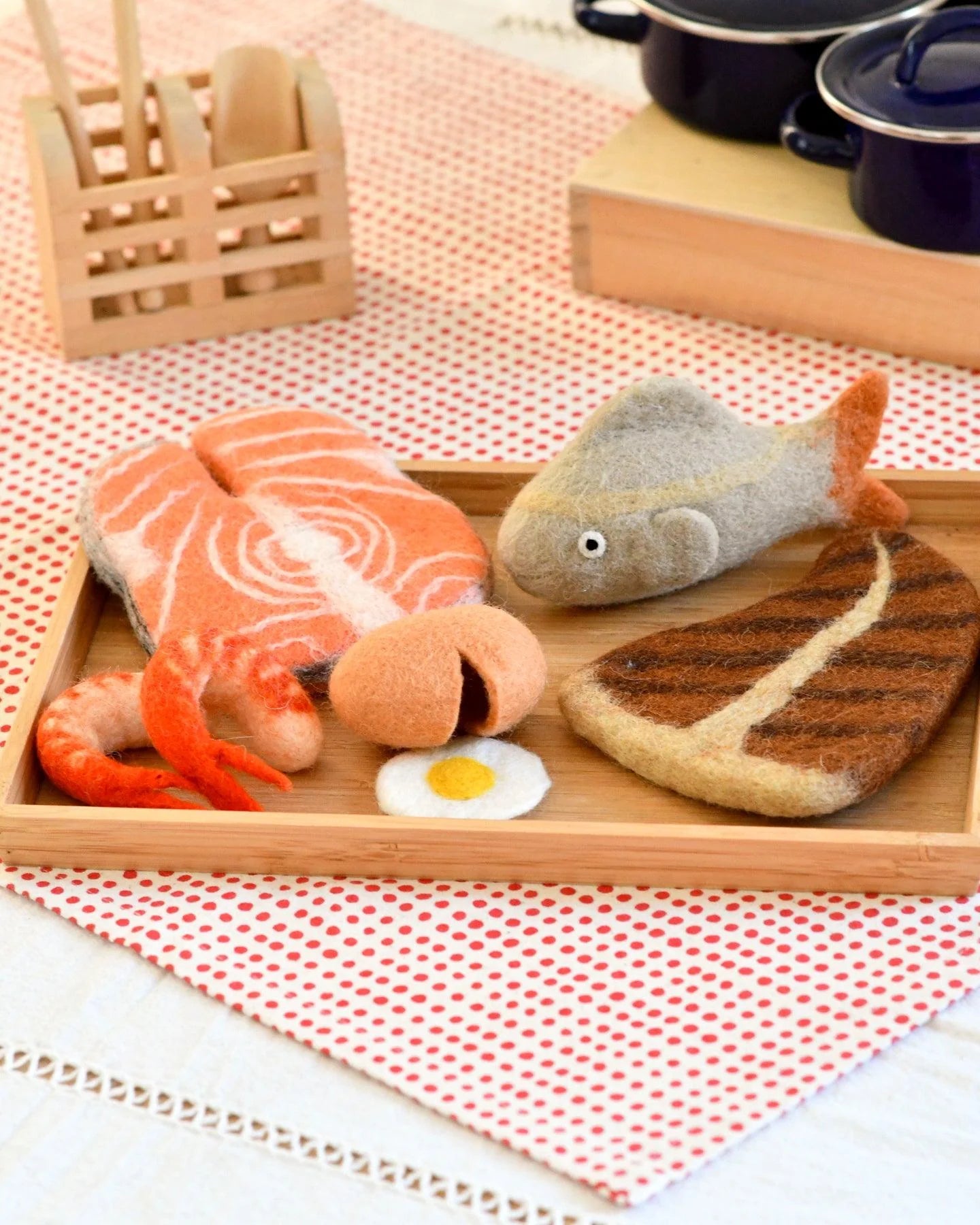 Tara Treasures - Felt Food Groups Play Food - Protein