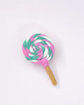 Tara Treasures - Felt Colourful Pink and Green Swirl Lollipop