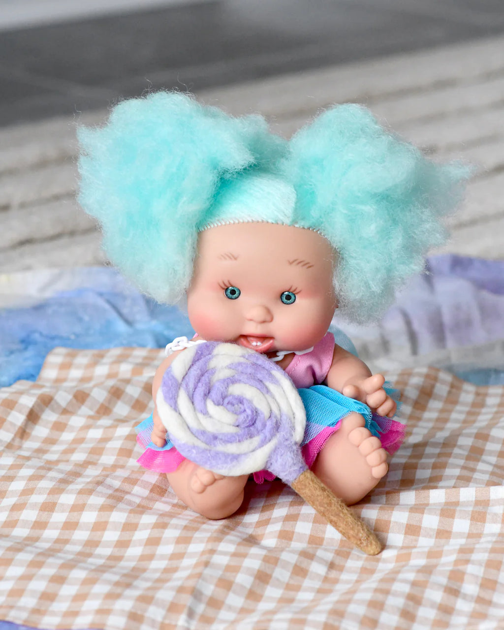 Tara Treasures - Felt Purple and White Swirl Lollipop