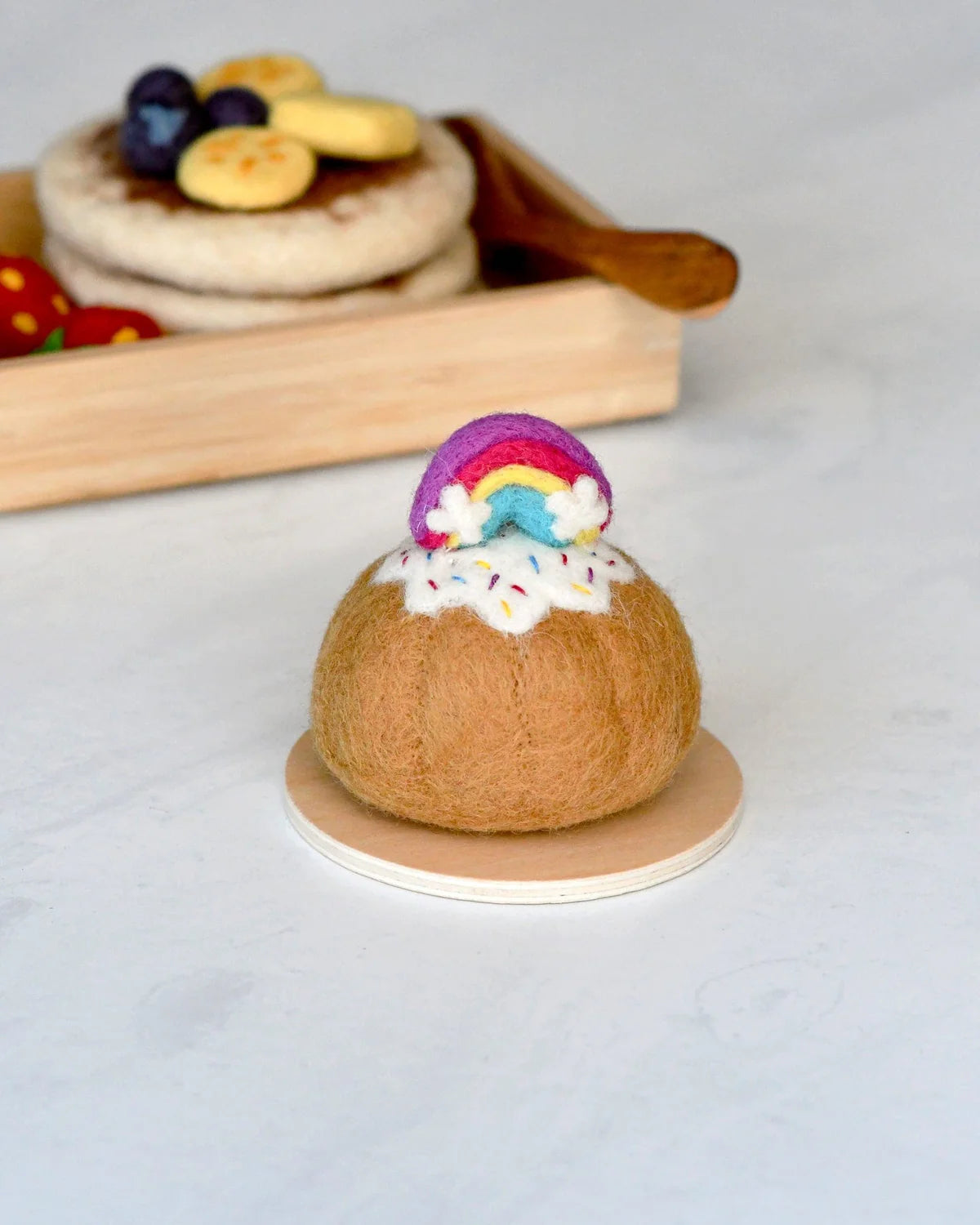 Tara Treasures - Felt Rainbow Bundt Cake with Icing