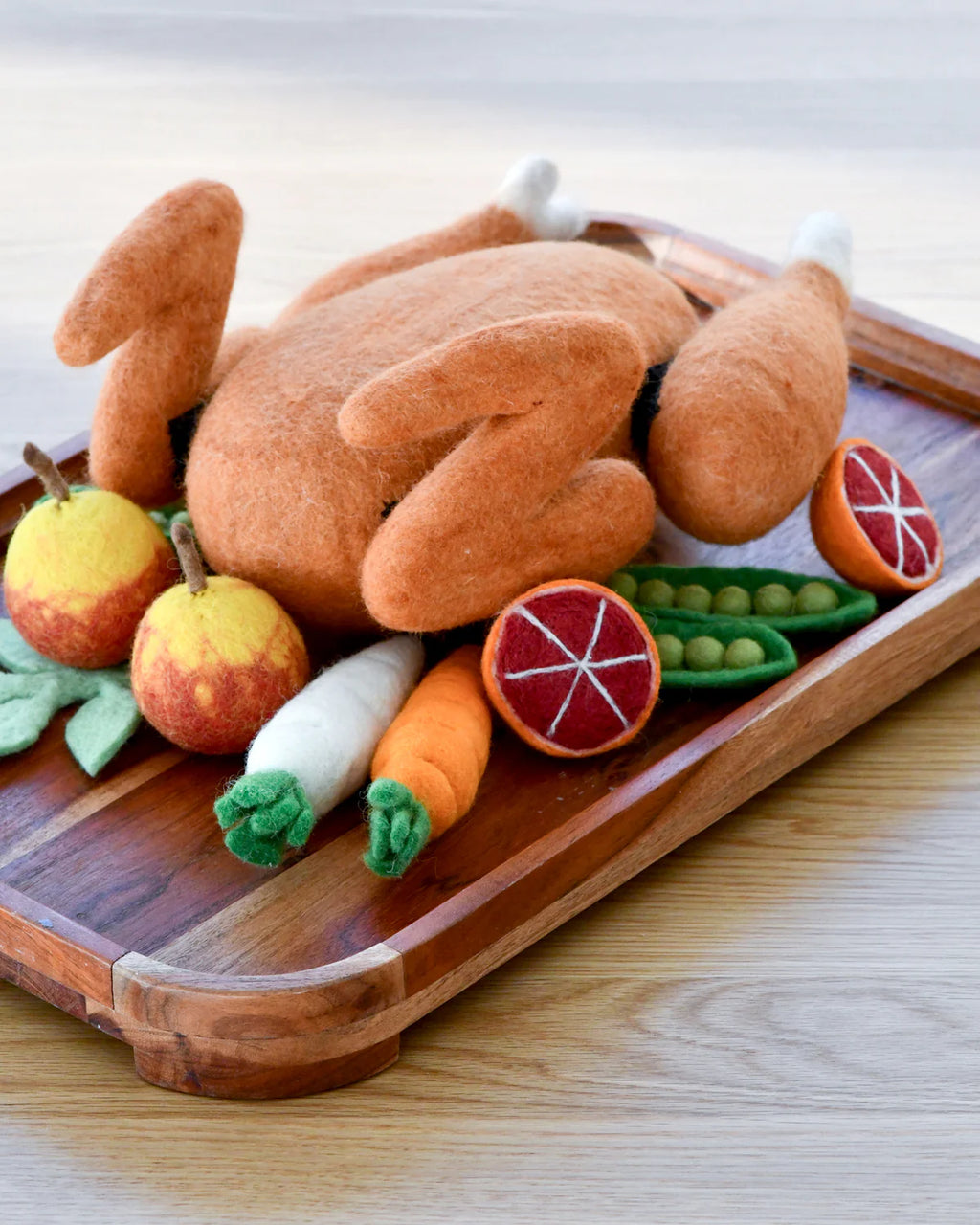 Tara Treasures - Felt Roast Turkey Play Food Set