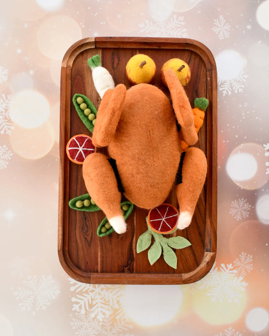 Tara Treasures - Felt Roast Turkey Play Food Set