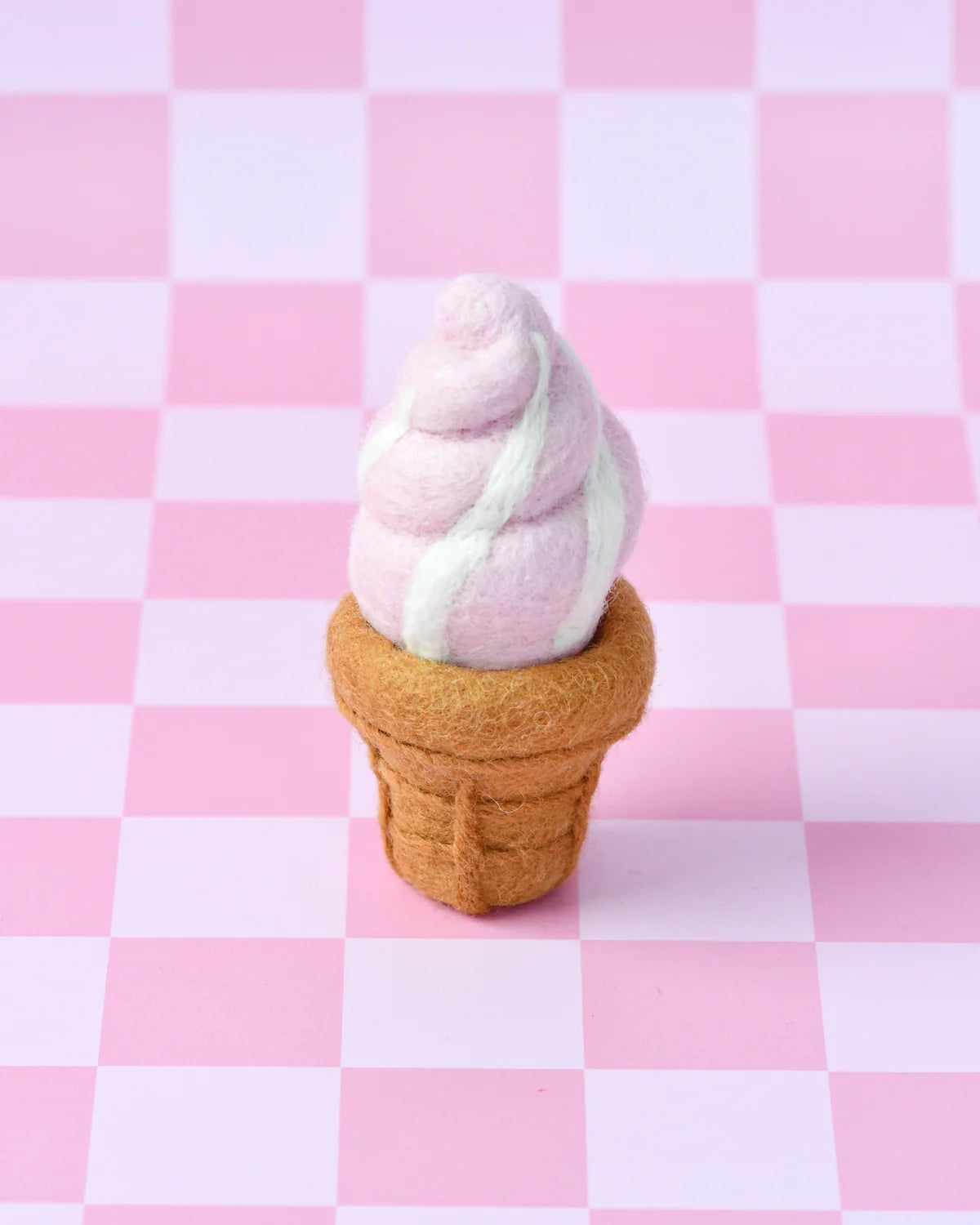 Tara Treasures - Felt Strawberry Soft Serve Ice Cream