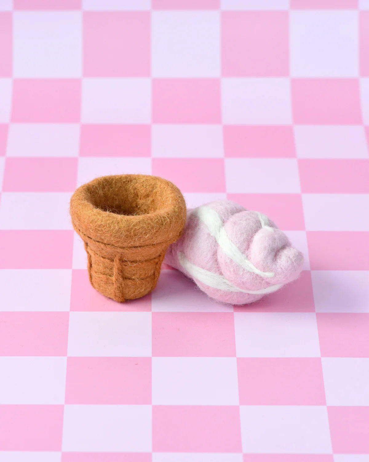 Tara Treasures - Felt Strawberry Soft Serve Ice Cream