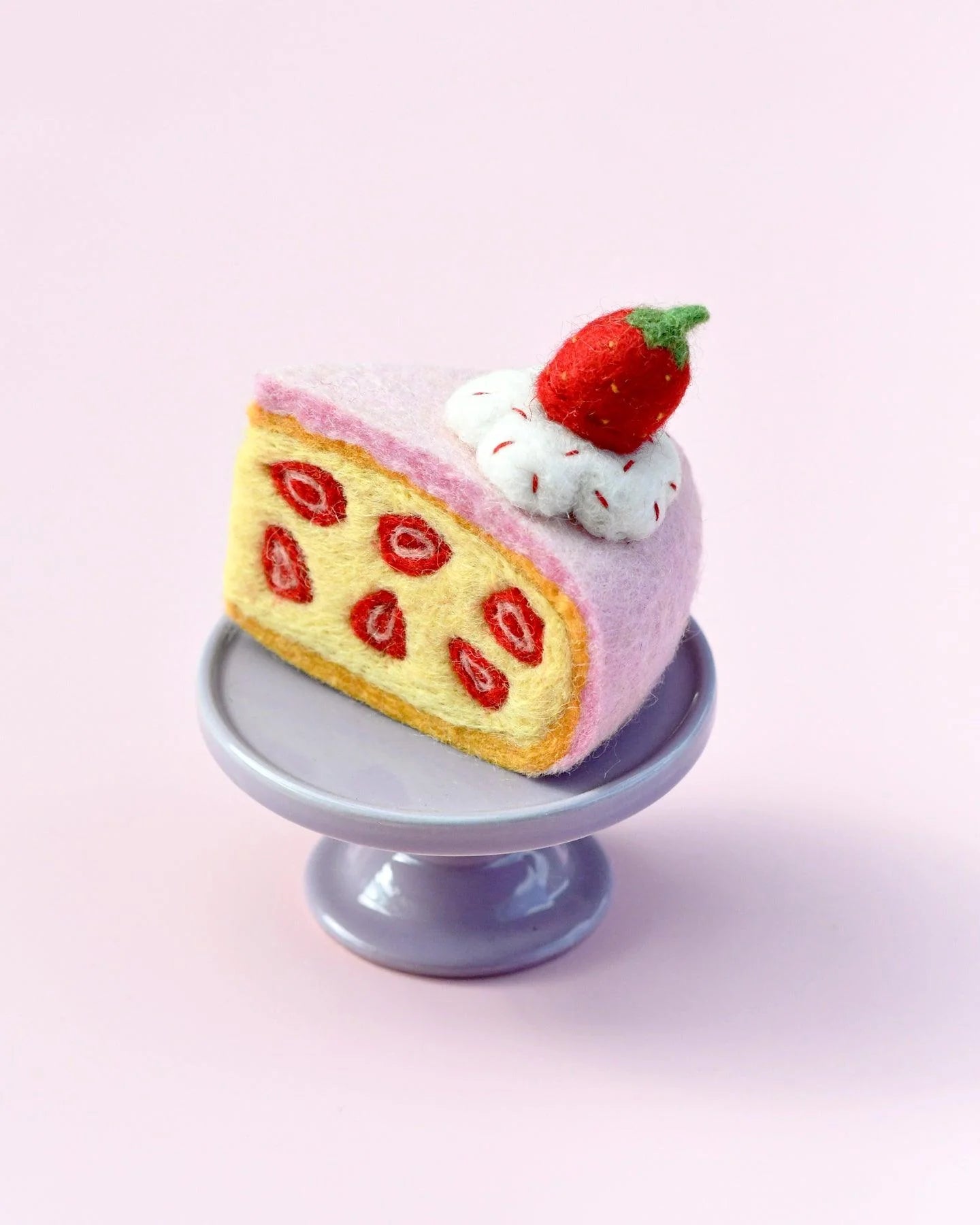 Tara Treasures - Felt Strawberry Torte Slice