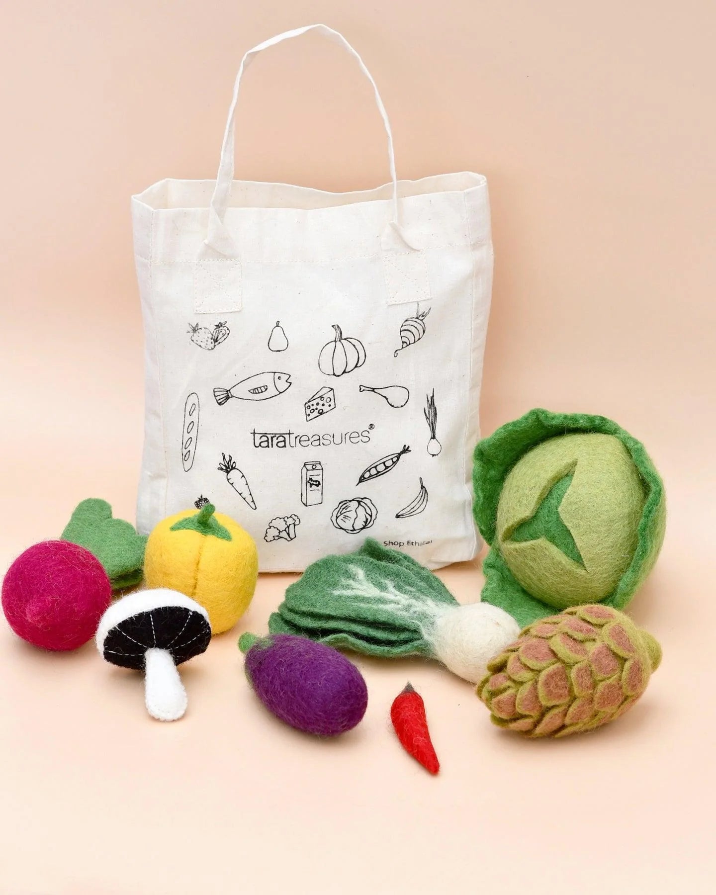 Tara Treasures - Felt Food Groups Play Food - Vegetables