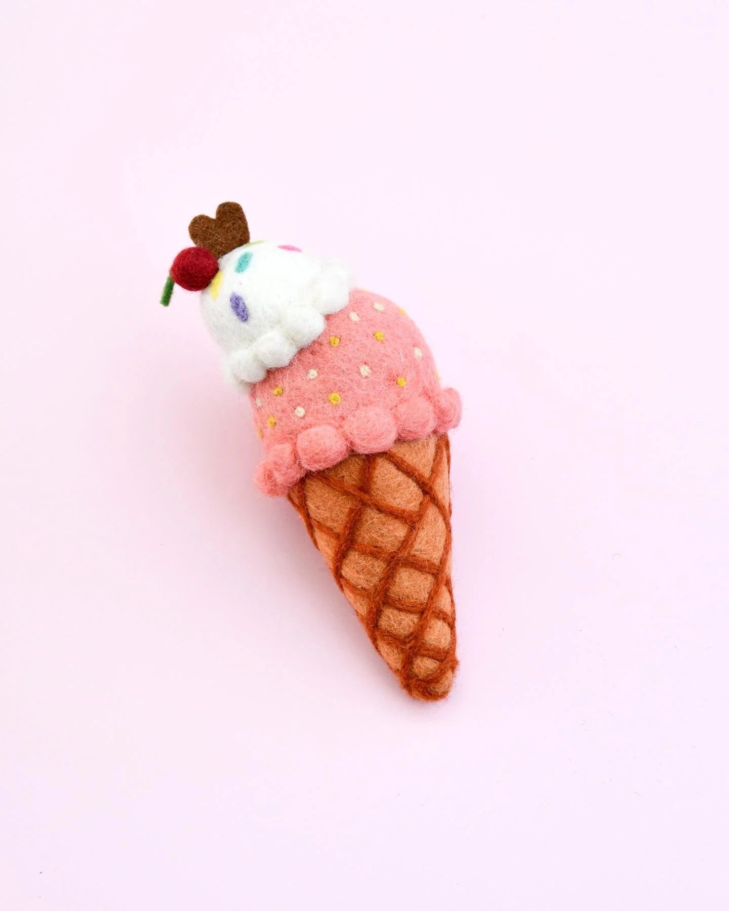 Tara Treasures - Felt Watermelon and Coconut Sorbet Ice Cream (2 Scoops)