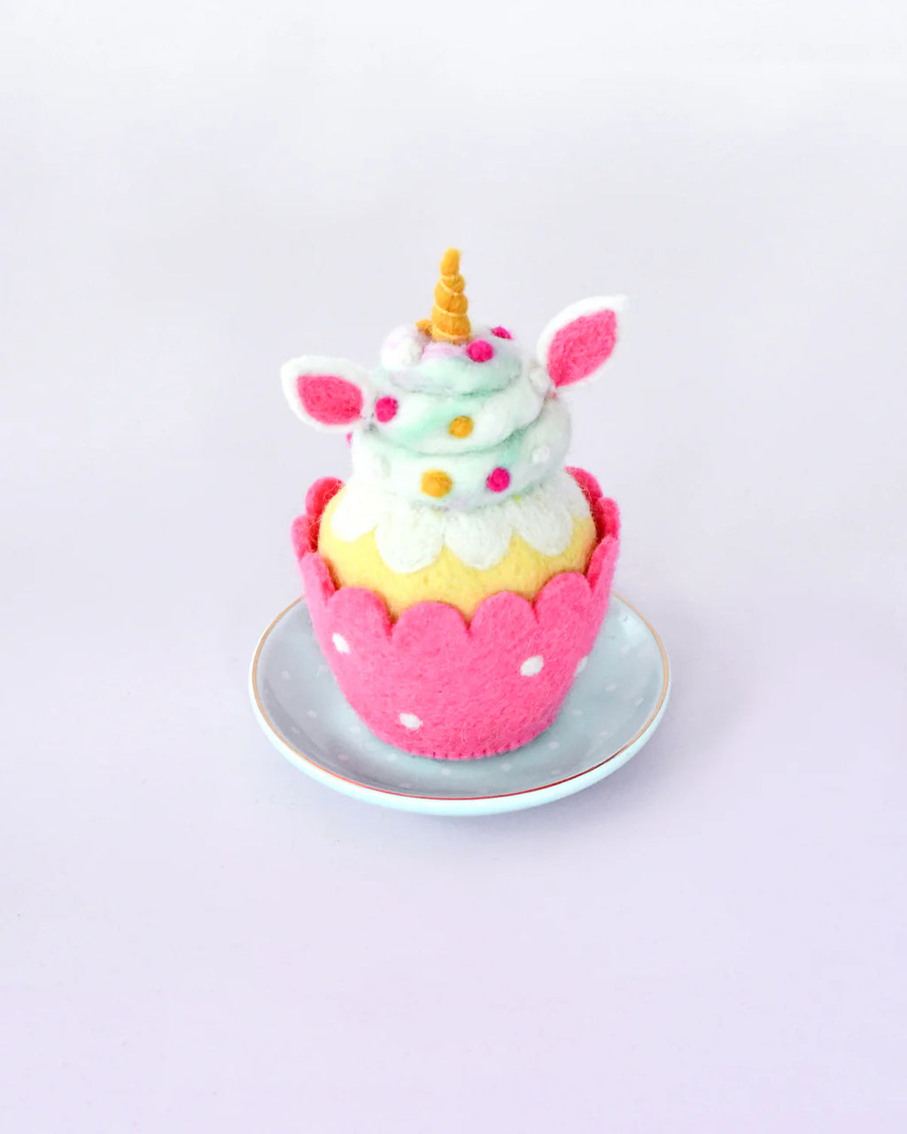 Tara Treasures - Felt Pink Unicorn Cupcake