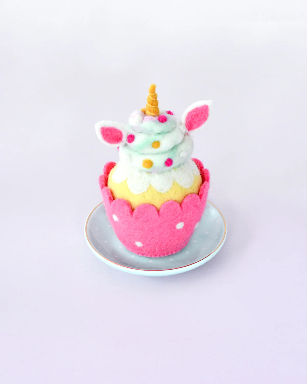 Tara Treasures - Felt Pink Unicorn Cupcake