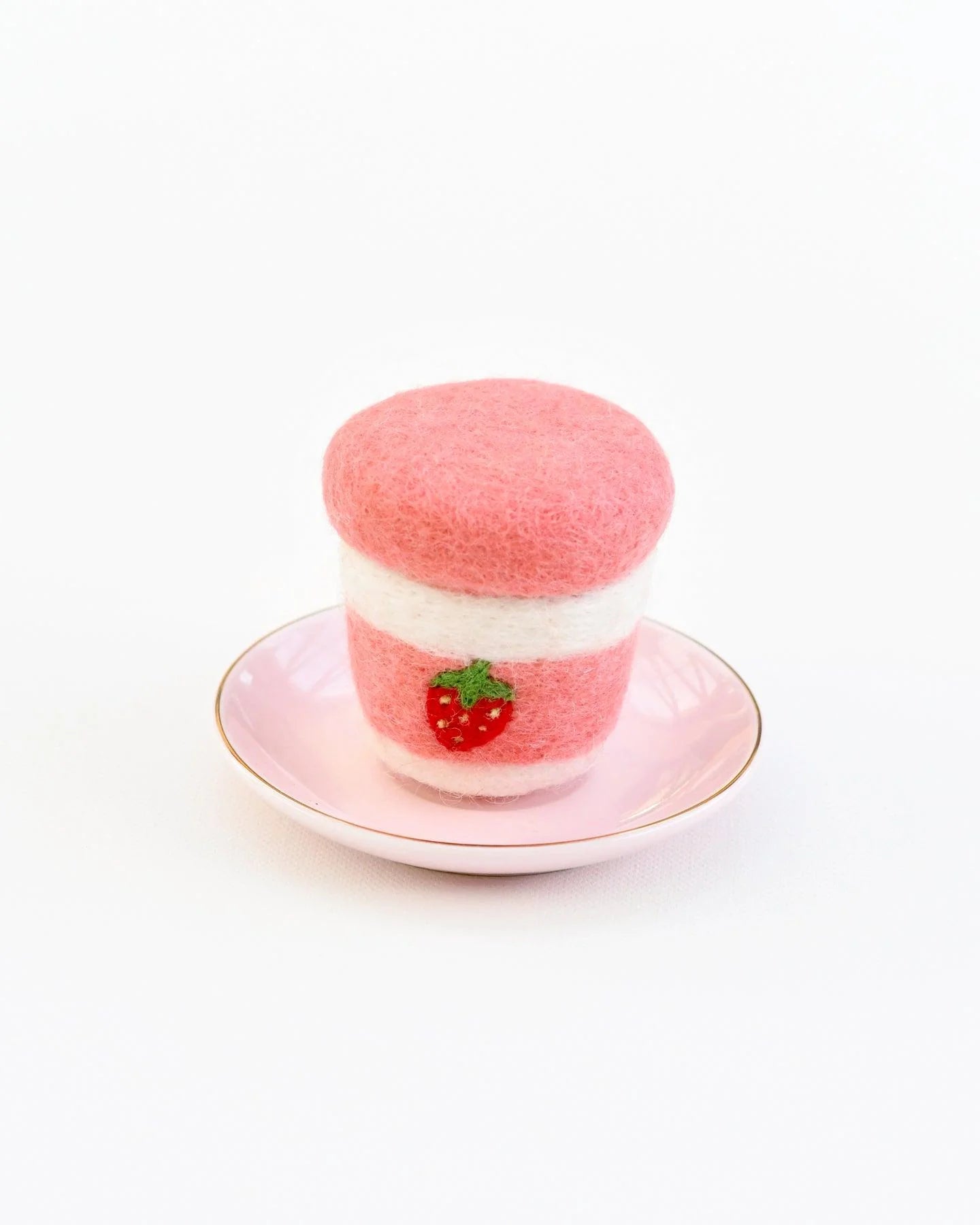 Tara Treasures - Felt Strawberry Yoghurt Bottle