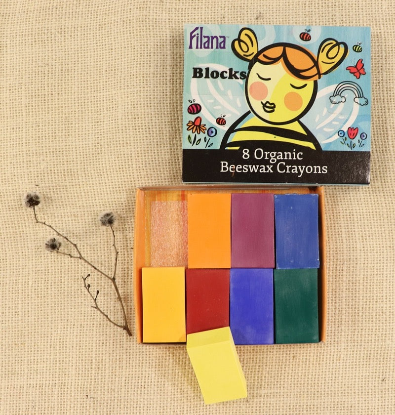 Filana Beeswax Crayons, Rainbow Blocks 8
