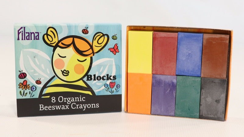 Filana Beeswax Crayons with Brown & Black Block 8