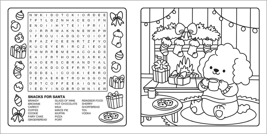 Book | Happy Days - Bright Cuties Cosy Colouring & Word Search Book