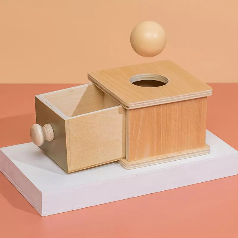 montessori permanence box with 1 ball